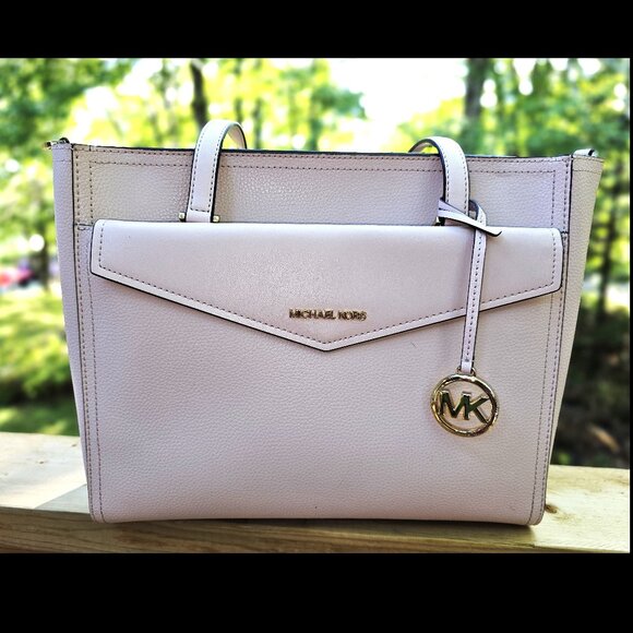 Gorgeous Pink Charlotte Large Saffiano Leather 3-in-1 Tote Bag!! - Picture 1 of 16